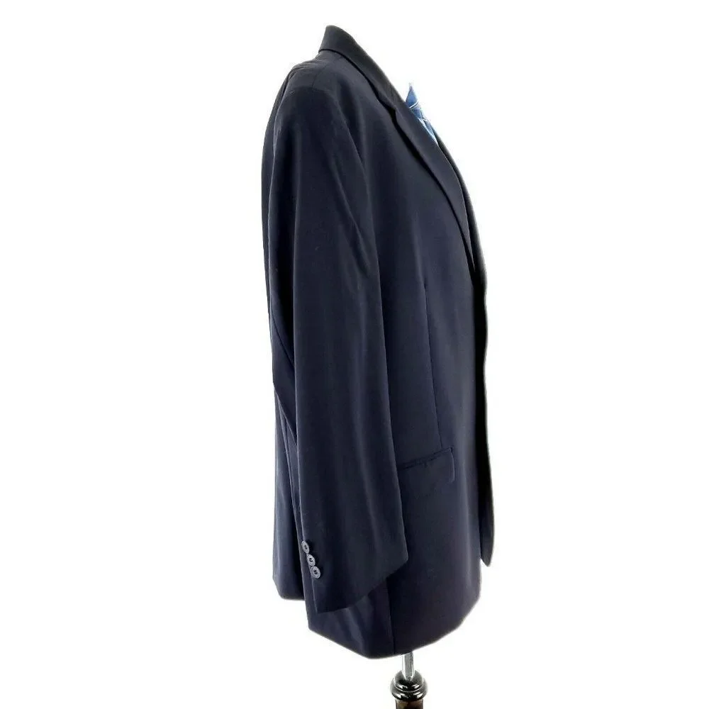 Ralph Lauren Wool‎ 3 Button Blazer 46L Blue Solid